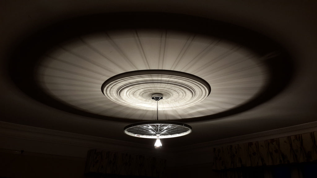 Bike Wheel Ceiling Light