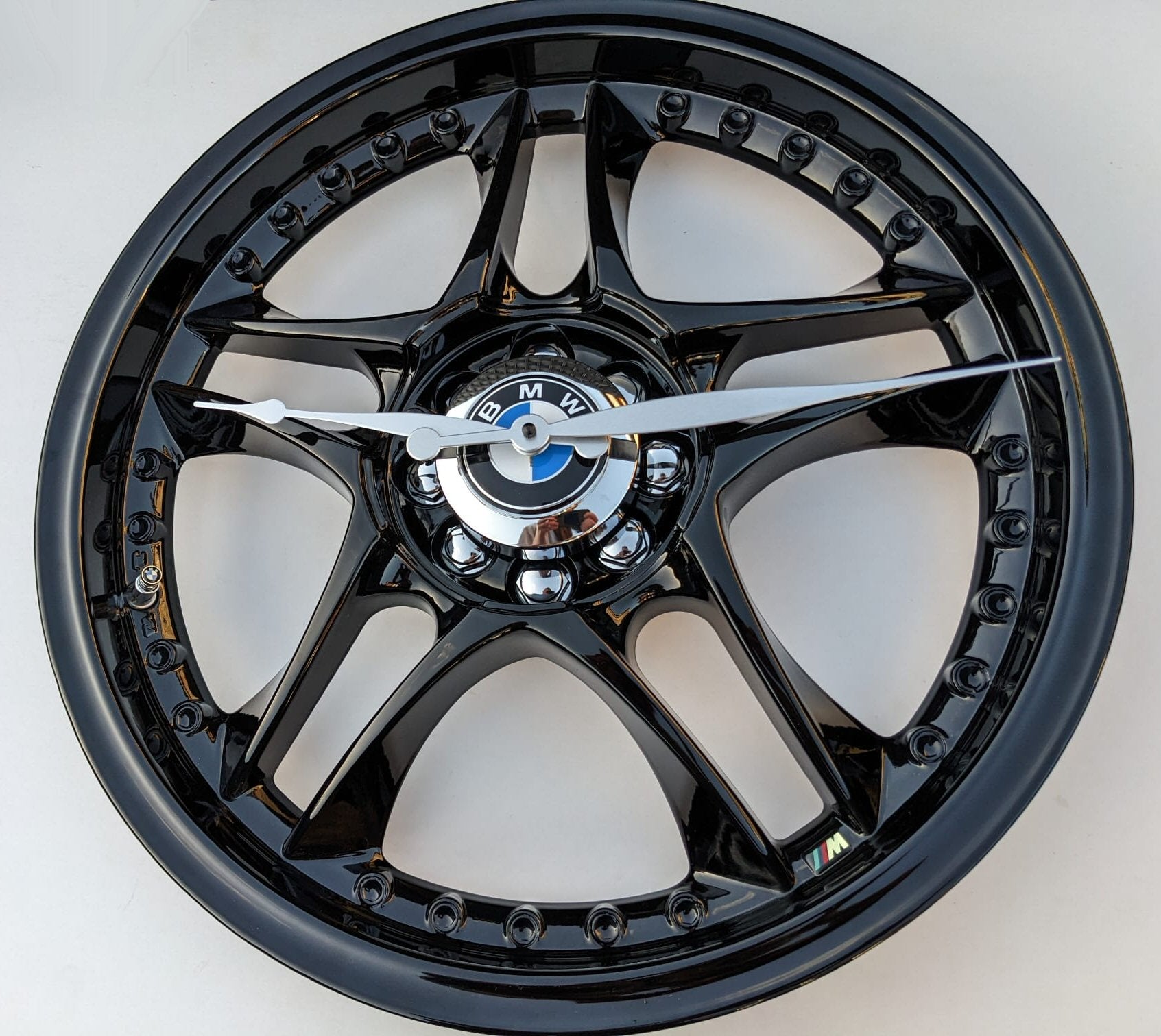 Alloy Wheel upcycled to stunning Ferrari Wheel wall clock