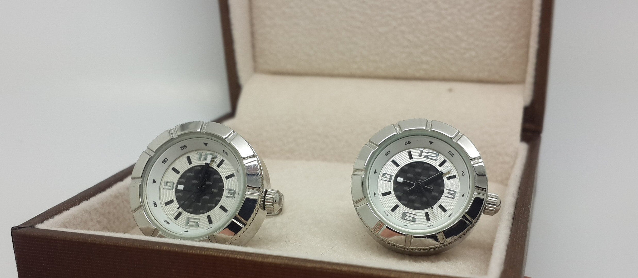 Clockwork Cufflinks With working clockface