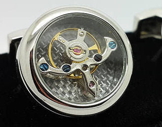 Tourbillon Clock Mechanism Cufflinks