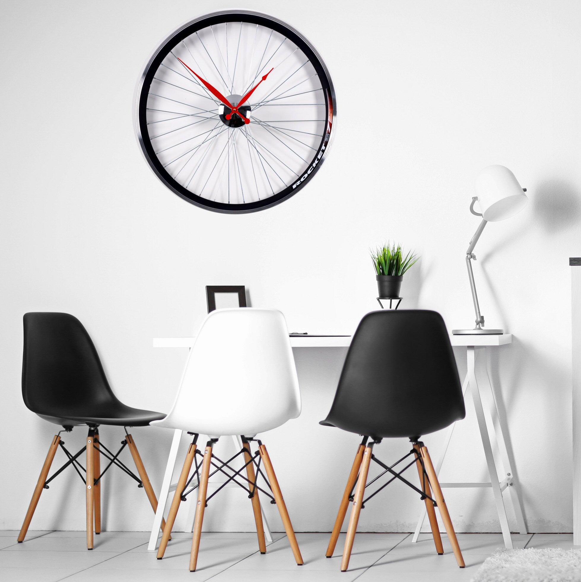 RACING BIKE WHEEL CLOCK with BRAKE DISC  Size - 22.5 inch
