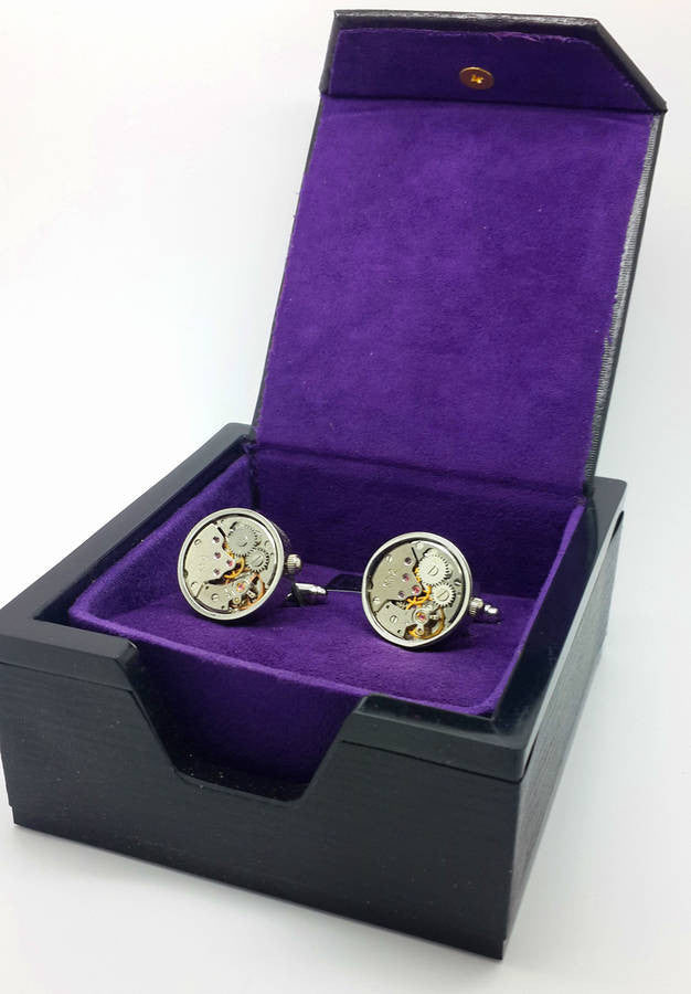 Clockwork Cufflinks With Real Moving Parts